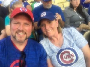 John and his Wife Teresa enjoying a Cubs Game
